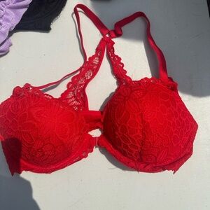 Victoria's Secret Vibrant Red Lace Bra